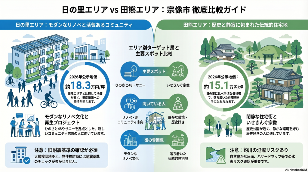 宗像市日の里・田熊比較表