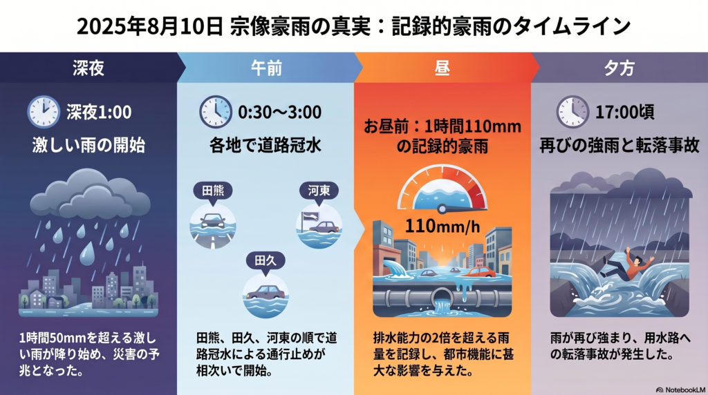 記録的豪雨のタイムライン