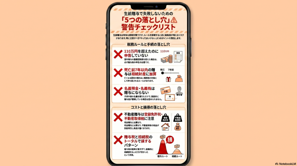 生前贈与５つのチェックポイント
