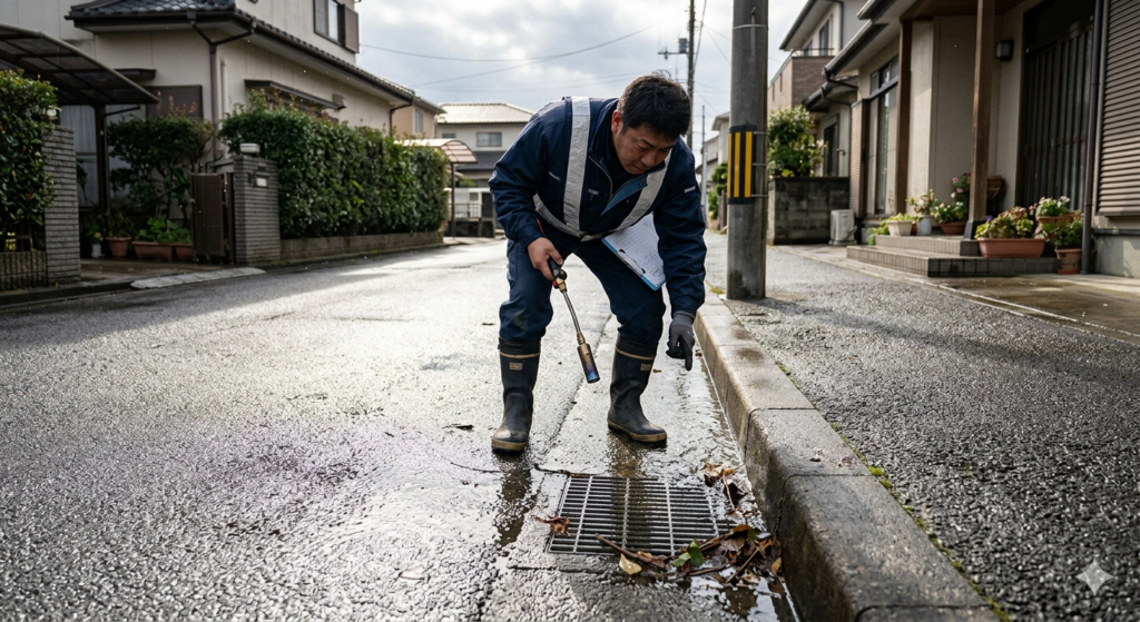 側溝・排水確認