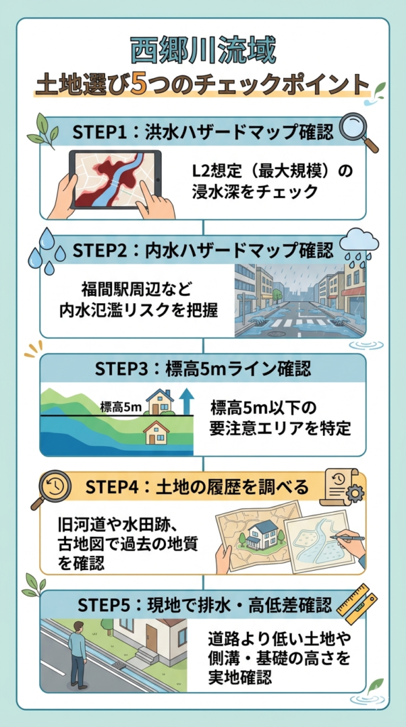 西郷川流域　チェックポイント