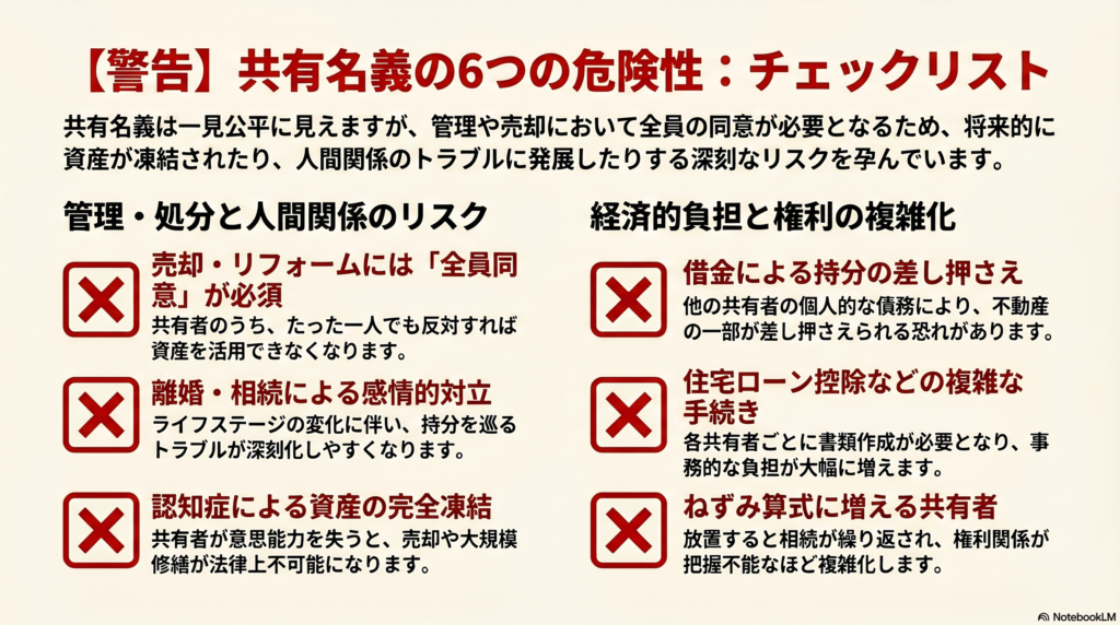 共有名義の６つの危険性
