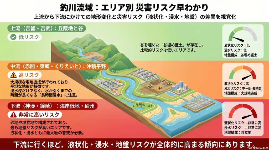 釣川：エリア別