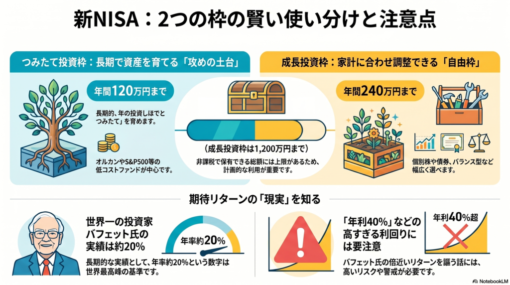 新NISA　成長枠と投資枠