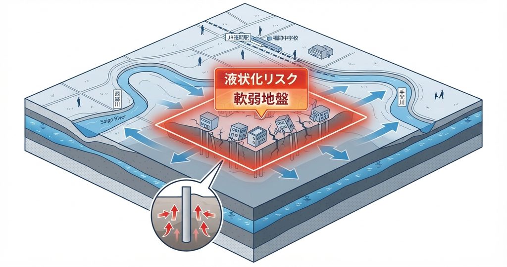福津市　福間駅エリア地盤